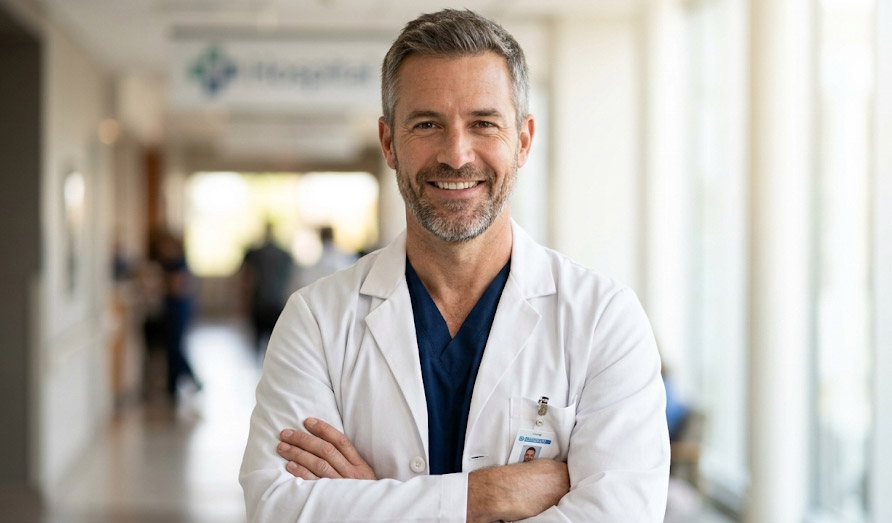 Doctor with arms crossed